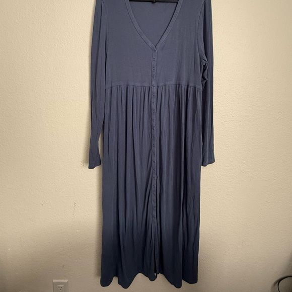 Quince 100% organic Elegant Blue Maxi Dress - Picture 3 of 7